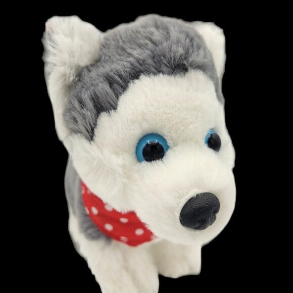 GUND Husky Dog Wolf Pup 7" Red Bandana Gray White Plush Stuffed Toy Walmart 2019 - Picture 5 of 7